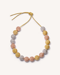 18k yellow, white and rose downtown gramercy necklace on white background