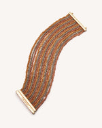 18k yellow all gold multi wish lazy lucky bracelet on white background