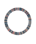 rotating between 18k yellow and black gold twister luxe bracelet with different rainbow of precious stones on white background