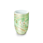 murano laguna b green glass on white background