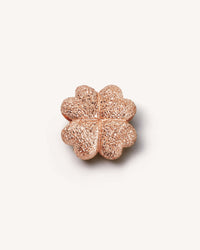 18k yellow florentine frosted finish rose gold Forte got lucky Quadrifoglio Bead