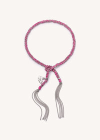 Silver Dream lucky bracelet with dream charm on white background.
