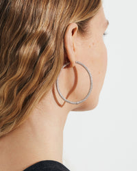 Florentine Finish Extra Large Oval Hoop Earrings
