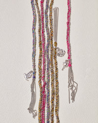 Art of wishes Silver lucky bracelets collection, with silver magic, hope and courage charm on white background