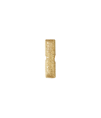 18k Yellow gold florentine frosted finish letter I