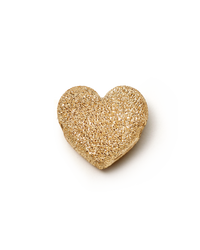 18k yellow florentine frosted finish gold cuore bead 