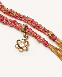 Lucky Friendship Bracelet with Flower Charm