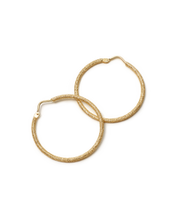 Florentine Finish Small Thin Hoops