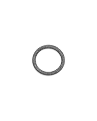 18k black florentine frosted finish gold small round link on white background