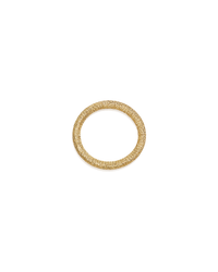 18k yellow florentine frosted finish gold small round link on white background