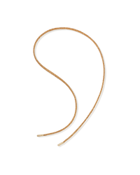 chocolate lurex tie cord with 18k yellow gold tips